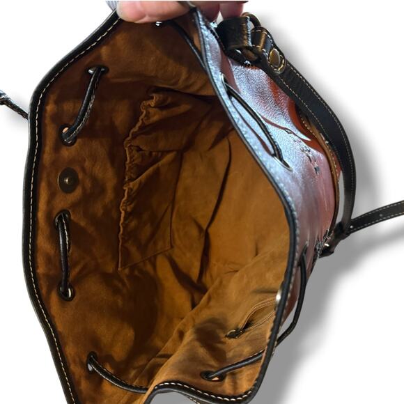 Patricia Nash Brindisi Leather Bucket Bag Western Boho Stitching Handbag main image 7